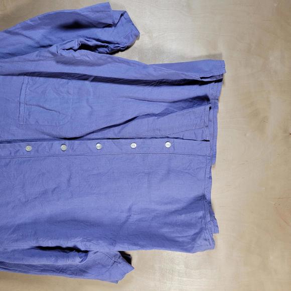 Talbots Petites Irish Linen Lilac Button Front Shirt Women Petite Size 16P - Picture 8 of 10